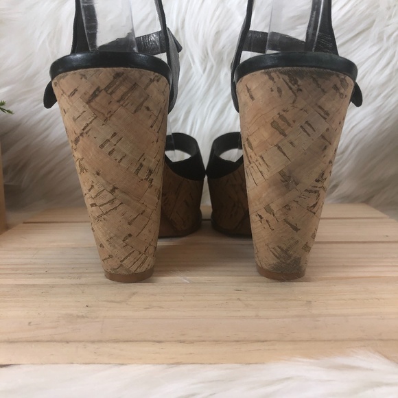 SOLD - Michael Kors Peep Toe Cork Strappy Sandal - Picture 3 of 7